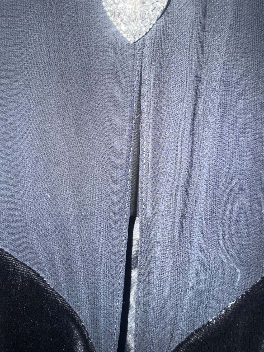 Vintage Platinum Sheer Velvet Babydoll Top Whimsigoth Dark Academia Y2K Petite - Picture 12 of 12